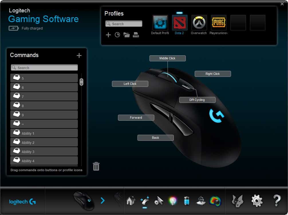 Logitech gaming software auto profile