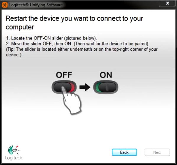 connect a device with PC through unifying