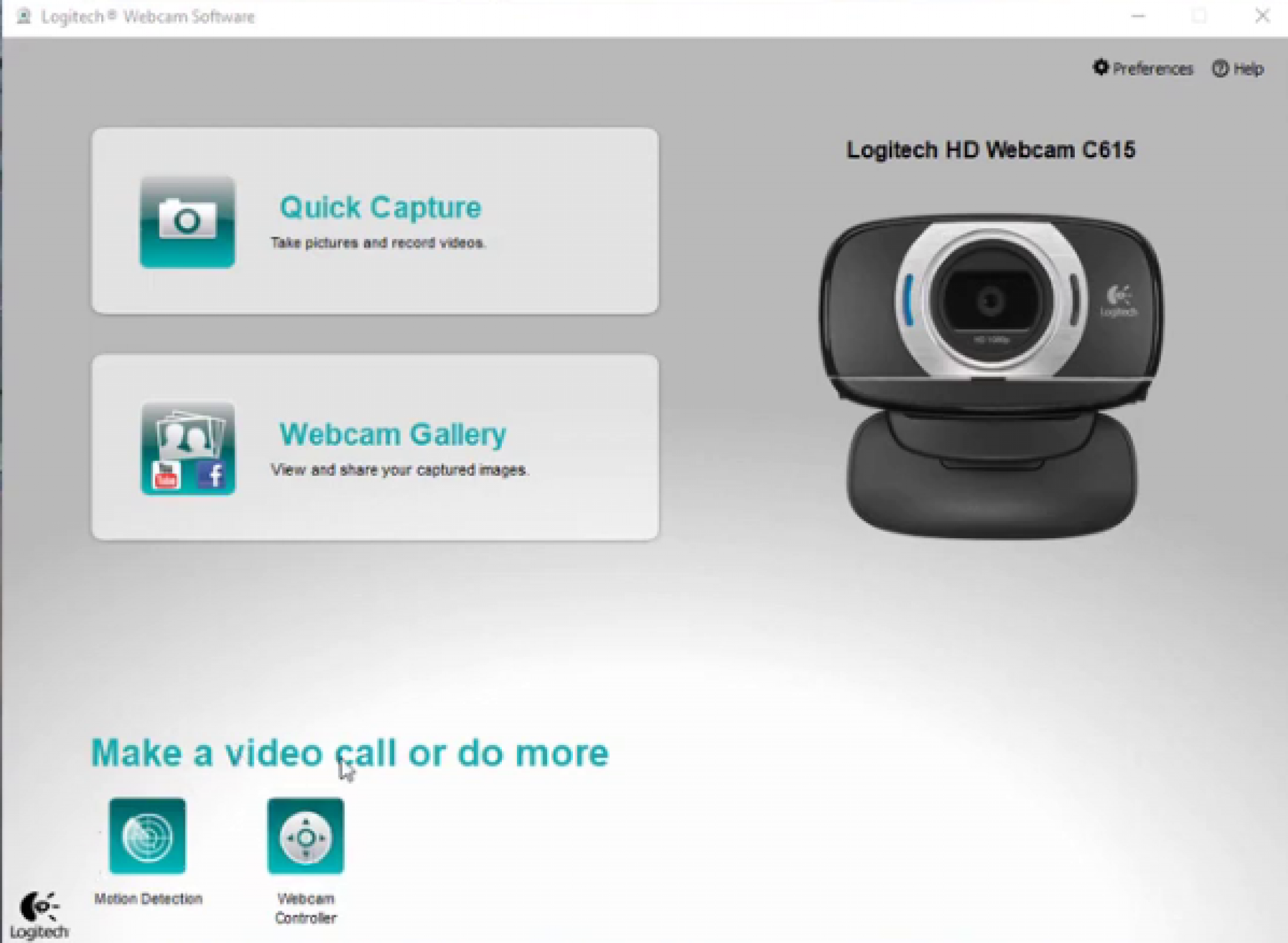 logitech c615 hd webcam driver error message windows 10