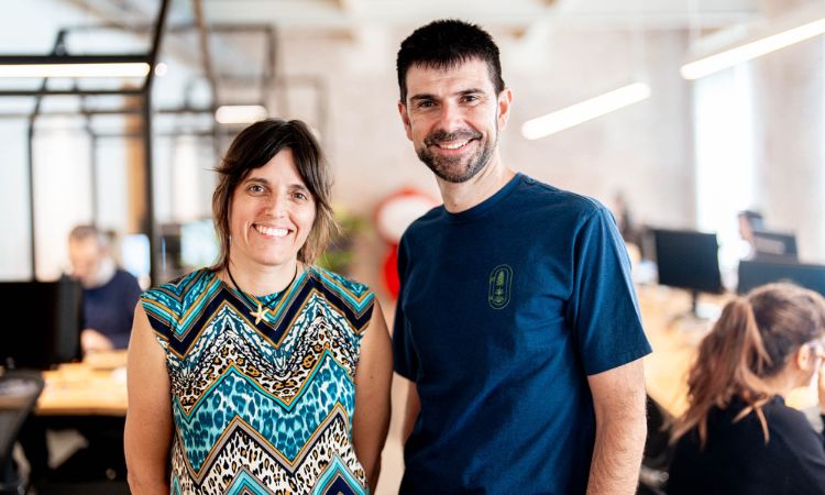 From left to right: Sílvia Aguilar (Founder and CEO of Optopus) and Rubén Ferreiro (Founder and CEO of Viko) 