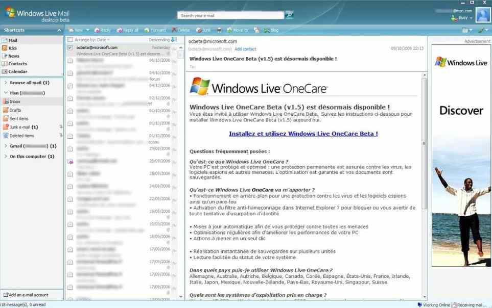 Hotmail with Windows Live