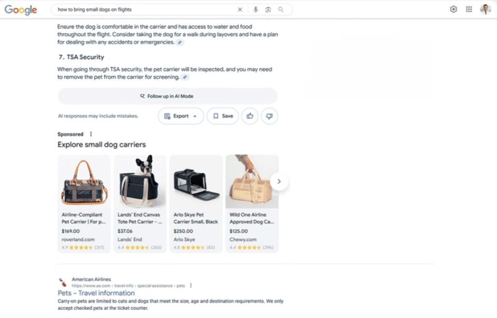 Advertising at AI Overviews